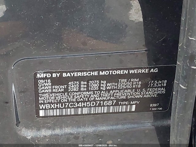 2017 BMW X1 WBXHU7C34H5D71687 Photo 8