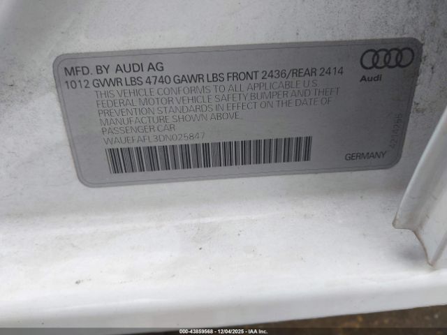 2013 AUDI A4 WAUEFAFL3DN025847 Photo 8