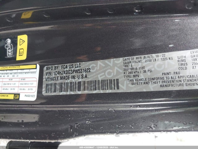 2023 JEEP WRANGLER 1C4HJXDG3PW531622 Photo 8