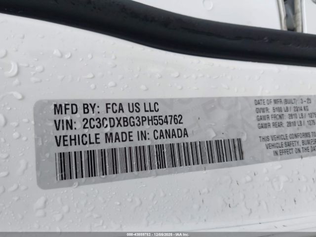 2023 DODGE CHARGER 2C3CDXBG3PH554762 Photo 8