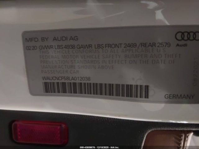 2020 AUDI A5 SPORTBACK WAUCNCF58LA012038 Photo 8