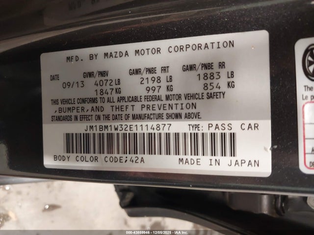 JM1BM1W32E1114877 Mazda Mazda3 S Grand Touring