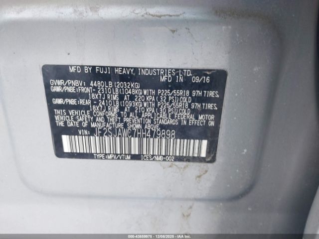 2017 SUBARU FORESTER JF2SJAWC7HH479898 Photo 8