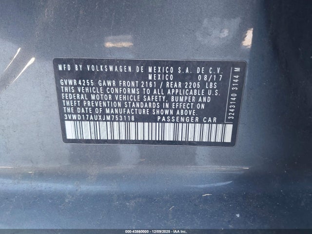 2018 VOLKSWAGEN GOLF SPORTWAGEN 3VWD17AUXJM753118 Photo 8