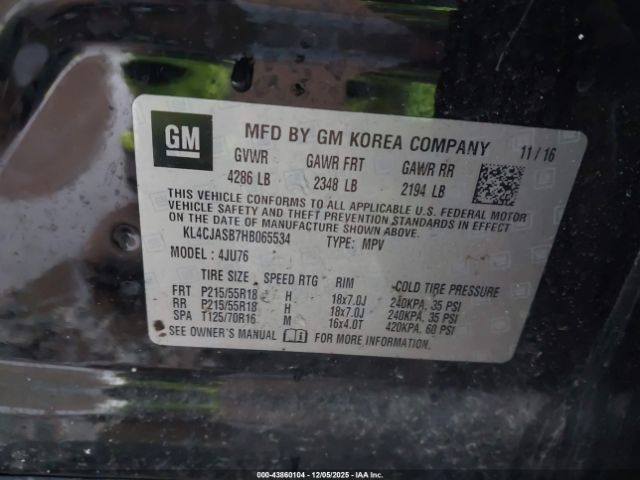 2017 BUICK ENCORE KL4CJASB7HB065534 Photo 8