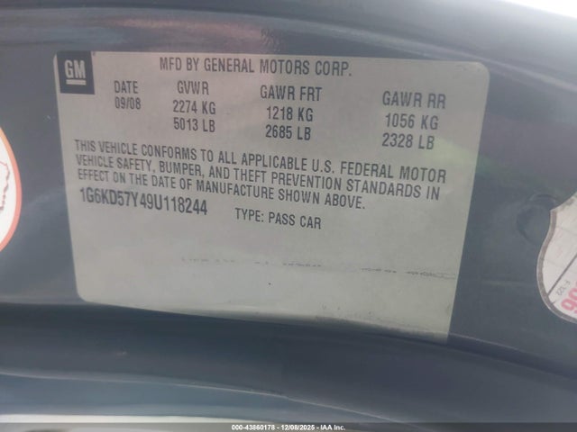 2009 CADILLAC DTS 1G6KD57Y49U118244 Photo 8