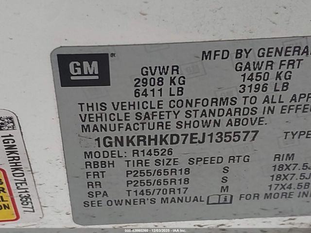 2014 CHEVROLET TRAVERSE 1GNKRHKD7EJ135577 Photo 8