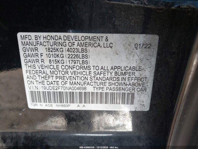 2022 ACURA ILX 19UDE2F70NA004698 Photo 8