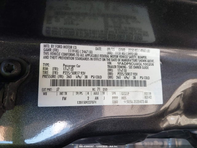 Ford C-max Energi Sel 2016 1FADP5CU8GL100208 Image 9