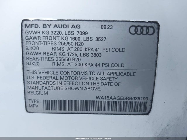 2024 AUDI Q8 E-TRON WA15AAGE5RB035199 Photo 8