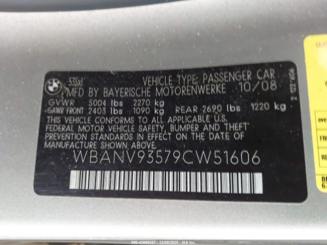 2009 BMW 535I WBANV93579CW51606 Photo 8