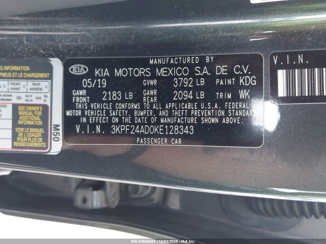 2019 KIA FORTE 3KPF24AD0KE128343 Photo 8