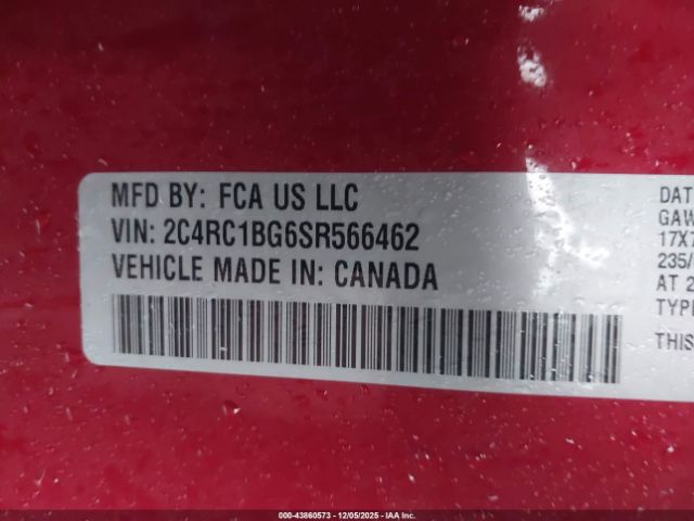 2025 CHRYSLER PACIFICA 2C4RC1BG6SR566462 Photo 8