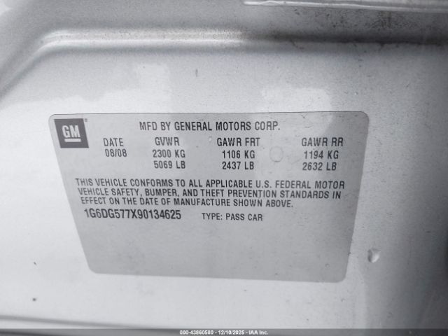 2009 CADILLAC CTS 1G6DG577X90134625 Photo 8