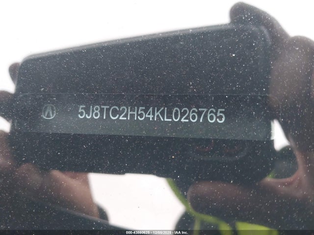43860625 :رقم المزاد ، 5J8TC2H54KL026765 vin ، 2019 Acura Rdx Technology Package مزاد بيع