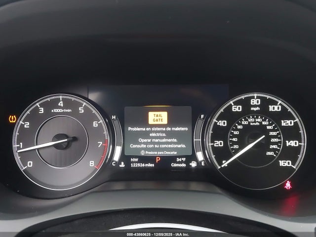 43860625 :رقم المزاد ، 5J8TC2H54KL026765 vin ، 2019 Acura Rdx Technology Package مزاد بيع