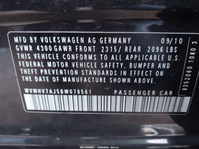 2011 VOLKSWAGEN GTI WVWHV7AJ5BW076561 Photo 8