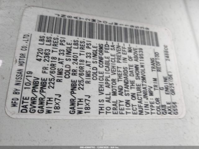 2020 NISSAN ROGUE JN8AT2MV0LW119539 Photo 8