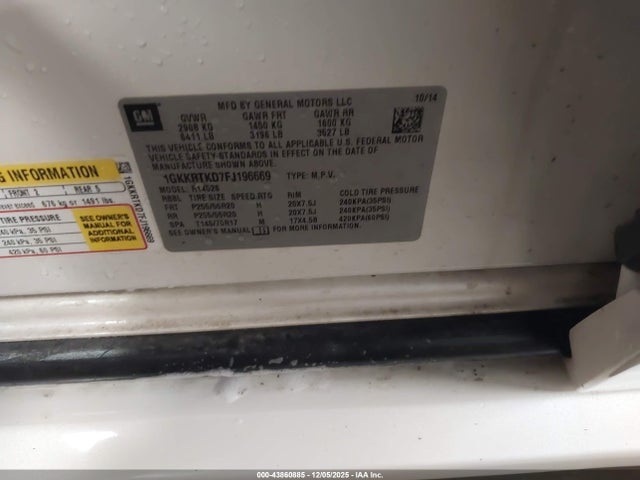 1GKKRTKD7FJ196669 GMC Acadia Denali