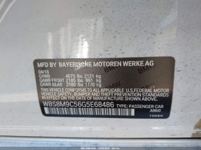 2016 BMW M3 WBS8M9C56G5E68486 Photo 8