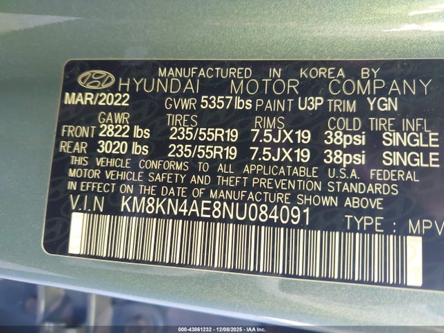 2022 HYUNDAI IONIQ 5 KM8KN4AE8NU084091 Photo 8