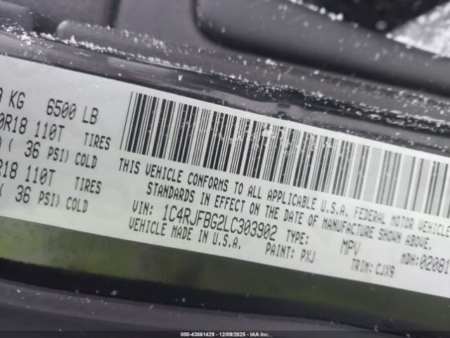 2020 JEEP GRAND CHEROKEE 1C4RJFBG2LC303902 Photo 8