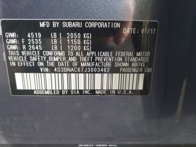 2018 SUBARU LEGACY 4S3BNAC67J3003462 Photo 8