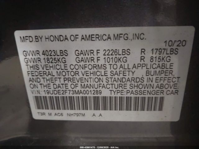 2021 ACURA ILX 19UDE2F73MA001289 Photo 8