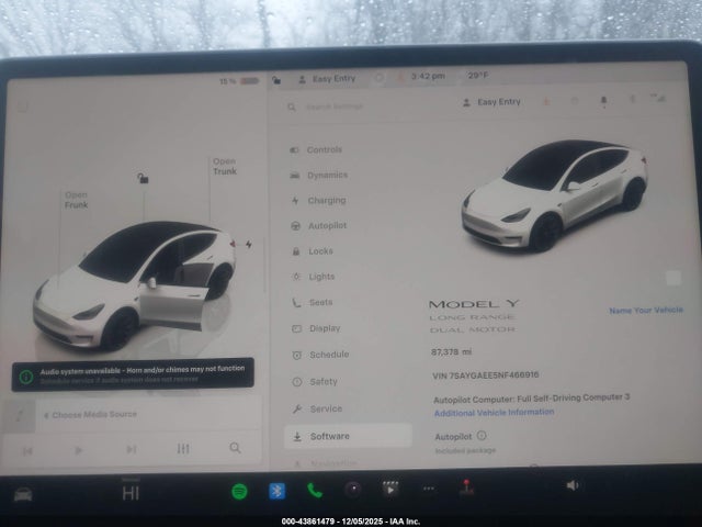 2022 TESLA MODEL Y 7SAYGAEE5NF466916 Photo 6