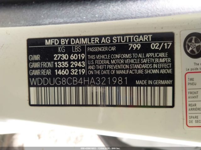 2017 MERCEDES-BENZ S 550 WDDUG8CB4HA321981 Photo 8