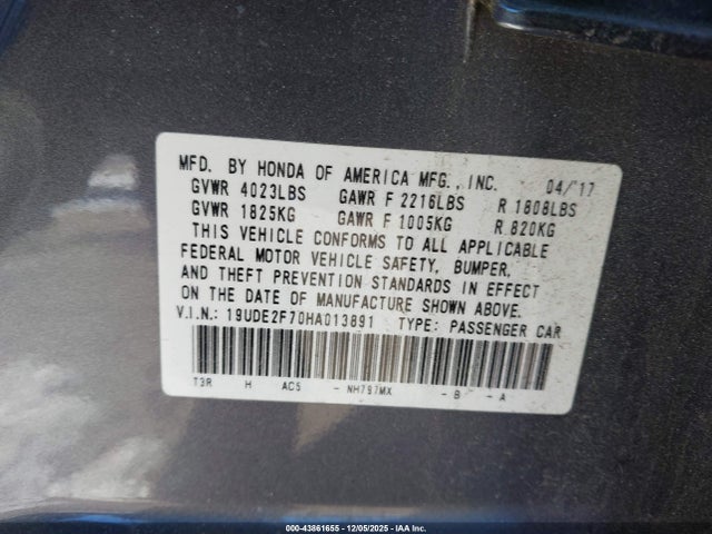 2017 ACURA ILX 19UDE2F70HA013891 Photo 8