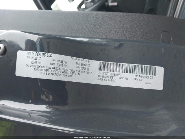 Fiat 500 ABARTH 2017 3C3CFFFH8HT698078 Image 9