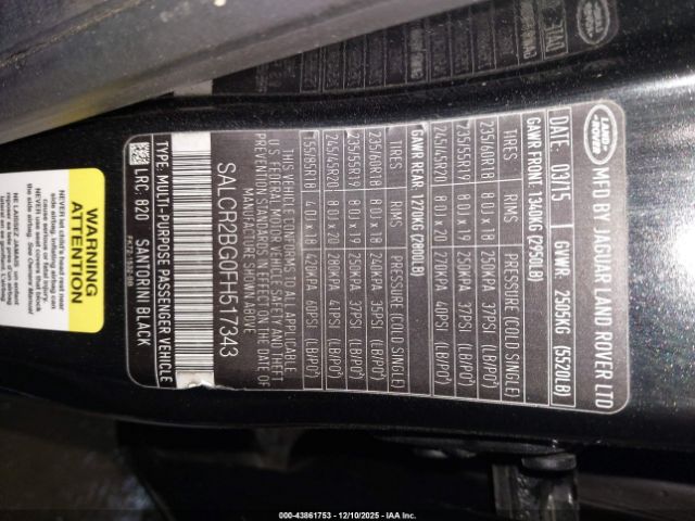 2015 LAND ROVER DISCOVERY SPORT SALCR2BG0FH517343 Photo 8