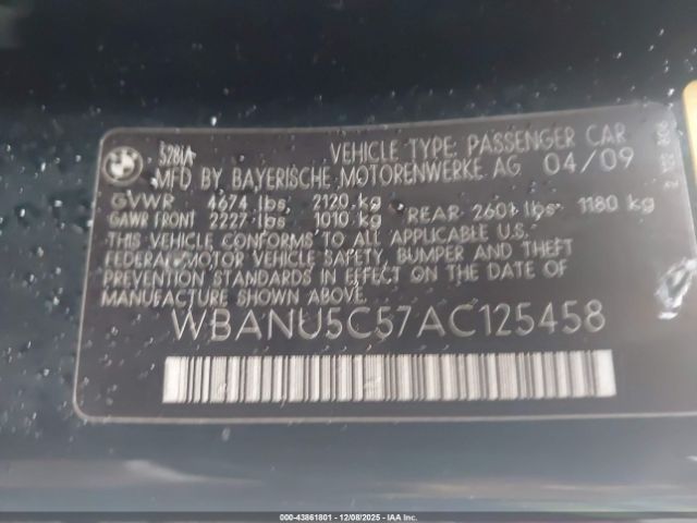 2010 BMW 528I WBANU5C57AC125458 Photo 8