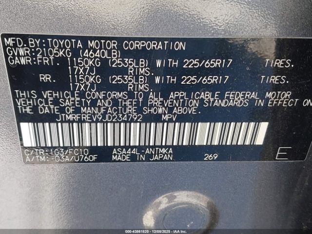 2018 TOYOTA RAV4 JTMRFREV9JD234792 Photo 8