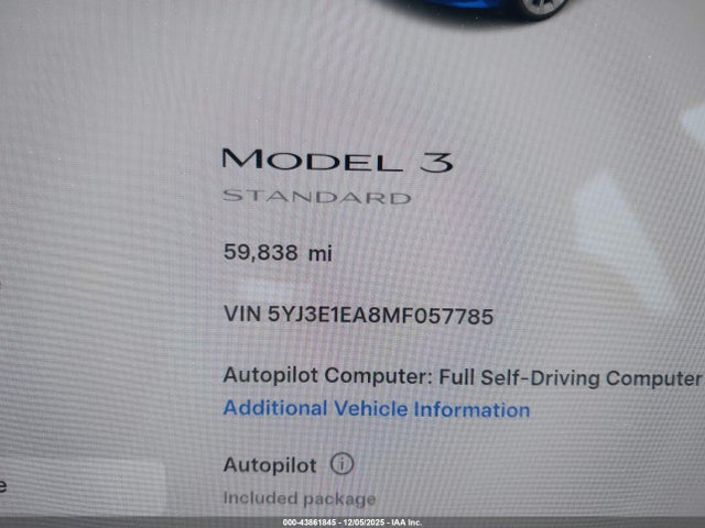 2021 TESLA MODEL 3 5YJ3E1EA8MF057785 Photo 6