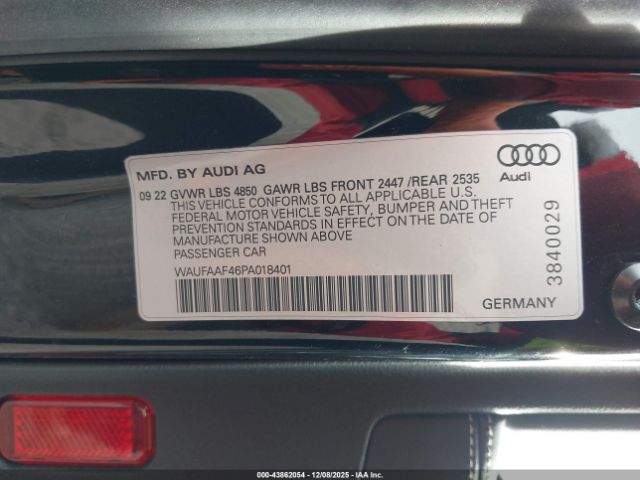 2023 AUDI A4 WAUFAAF46PA018401 Photo 8