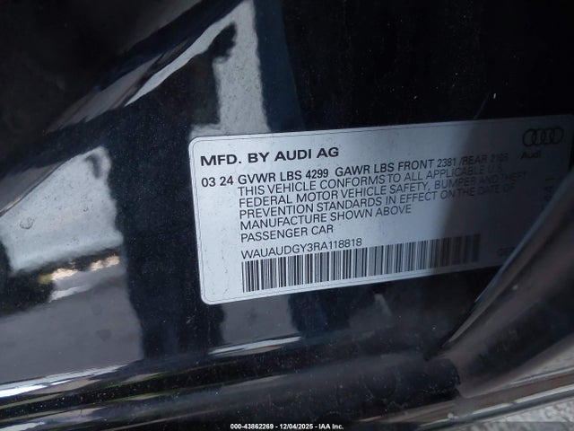 2024 AUDI A3 WAUAUDGY3RA118818 Photo 8