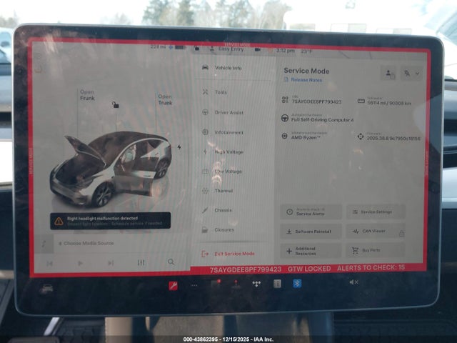 2023 TESLA MODEL Y 7SAYGDEE8PF799423 Photo 6