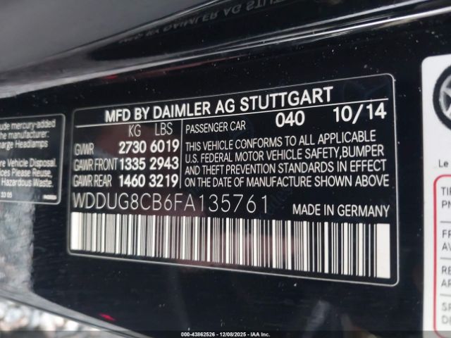 2015 MERCEDES-BENZ S 550 WDDUG8CB6FA135761 Photo 8