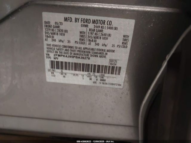 2023 FORD EDGE 2FMPK4J95PBA39278 Photo 8