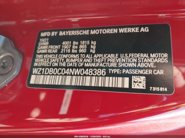 2022 TOYOTA GR SUPRA WZ1DB0C04NW048386 Photo 8