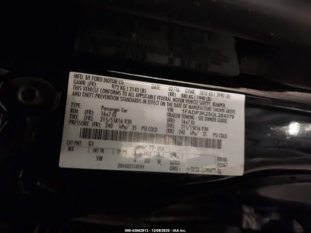 2016 FORD FOCUS 1FADP3K25GL284379 Photo 8