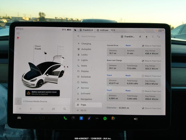 2019 TESLA MODEL 3 5YJ3E1EA5KF412313 Photo 6