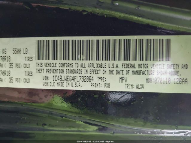 2015 JEEP WRANGLER UNLIMITED 1C4BJWEG4FL732864 Photo 8