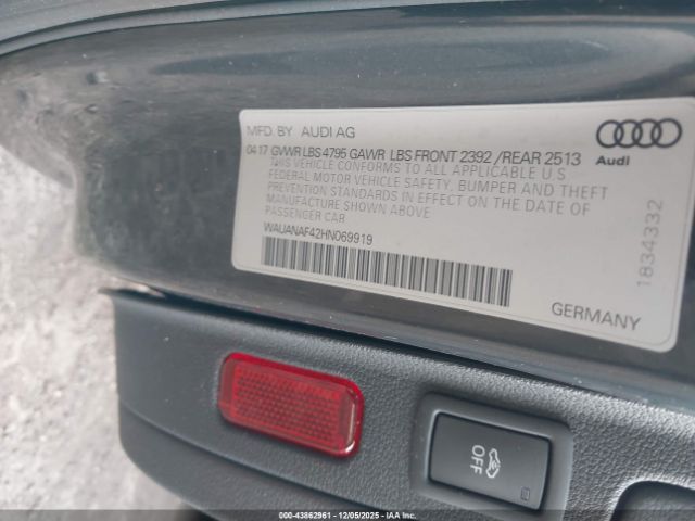 2017 AUDI A4 WAUANAF42HN069919 Photo 8