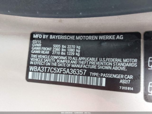 2015 BMW 435I WBA3T7C5XF5A36357 Photo 8