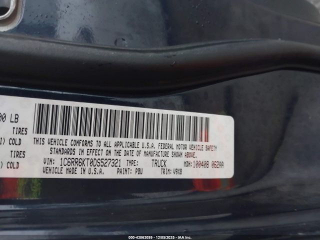 2013 RAM 1500 1C6RR6KT0DS527321 Photo 8