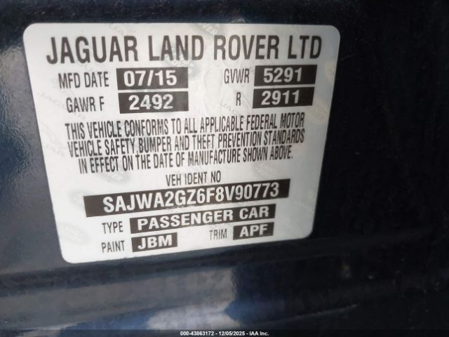 2015 JAGUAR XJ SAJWA2GZ6F8V90773 Photo 8