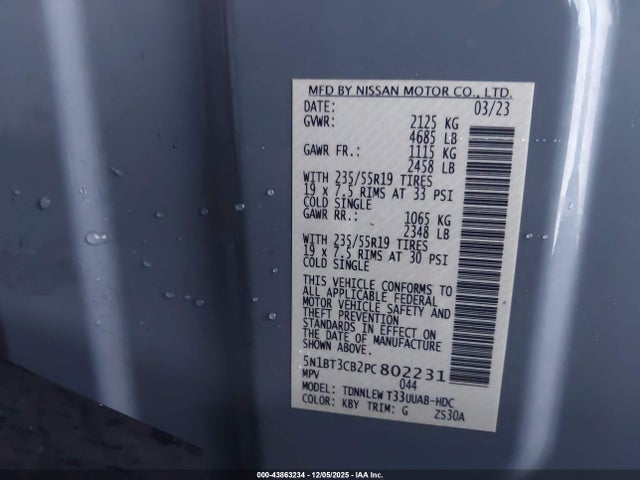 Nissan Rogue Sl Intelligent Awd 2023 5N1BT3CB2PC802231 Image 9